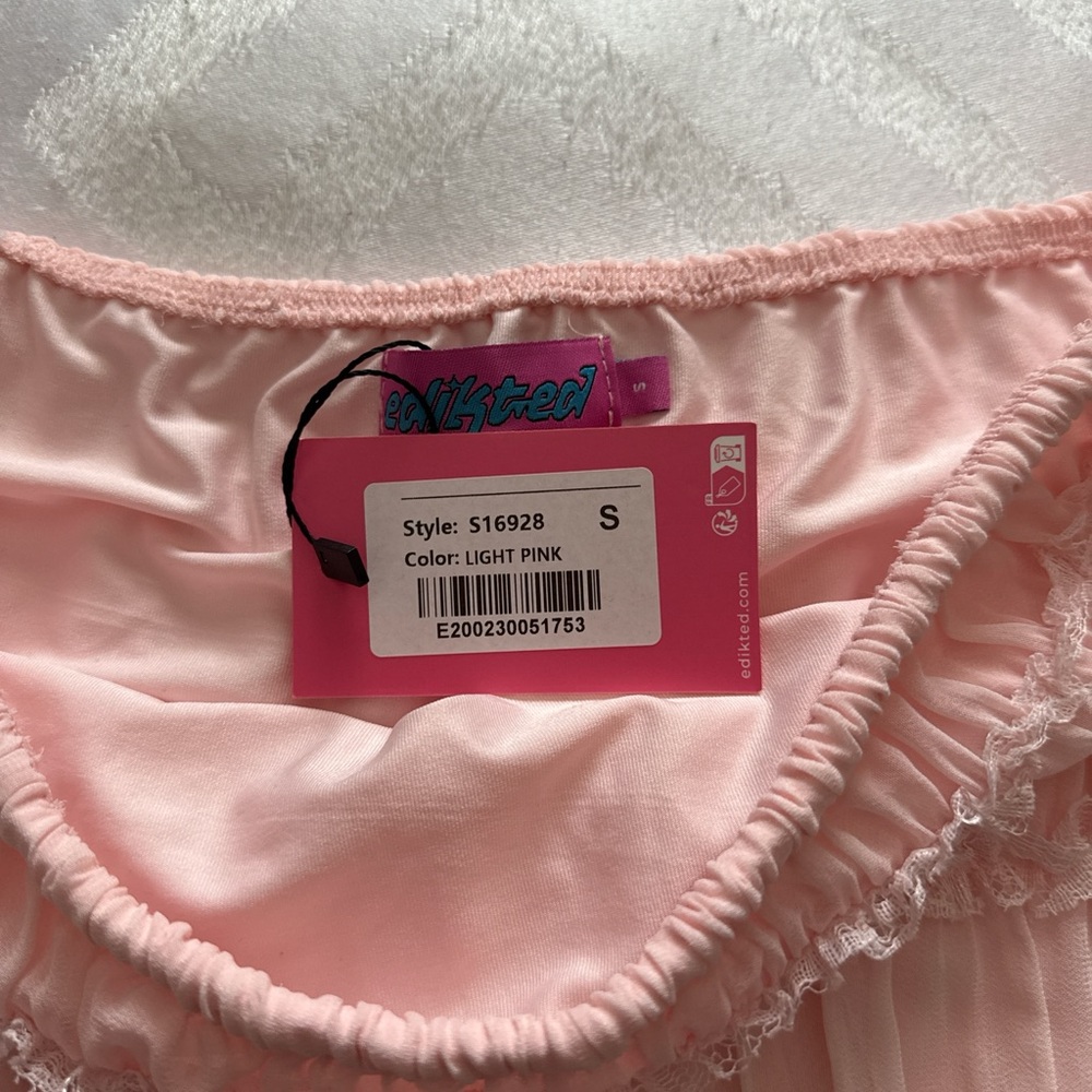 Edikted Pink Ruffled Mini Skirt - Picture 3 of 3